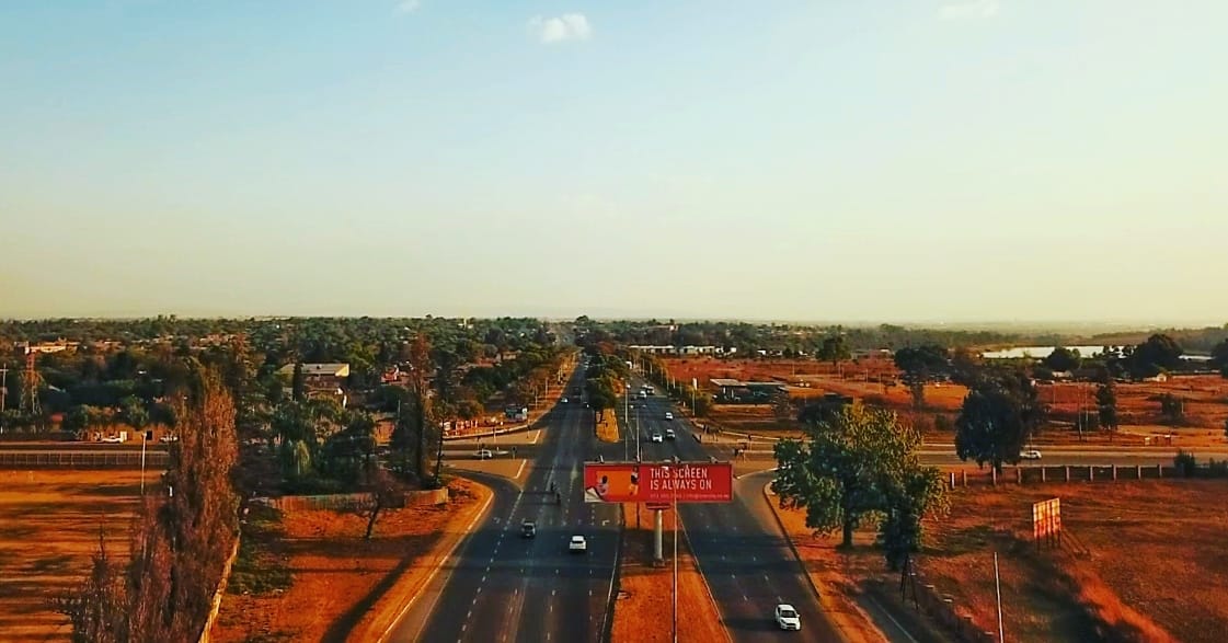 R512 corridor at last light, from above